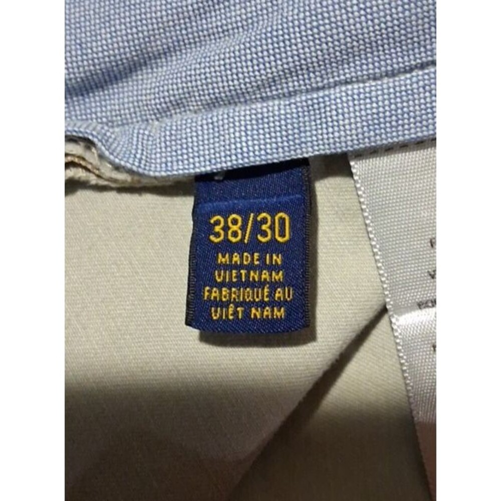 Polo Ralph Lauren Pony Pants Men's 38x30 Biege Chino Dress Pants Cotton - Picture 4 of 6
